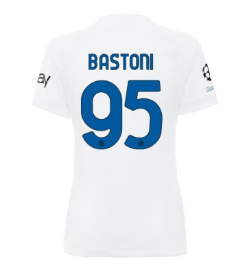 Inter Milan Alessandro Bastoni #95 Udebanetrøje Dame 2023-24 Kort ærmer